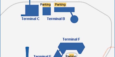 Sheremetyevo tèminal nan kat jeyografik