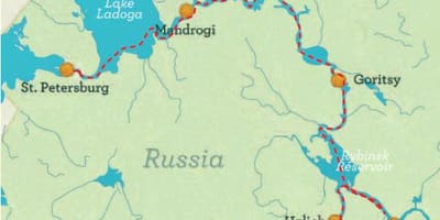 Kat jeyografik nan St Petersburg nan Moskou kwazyè